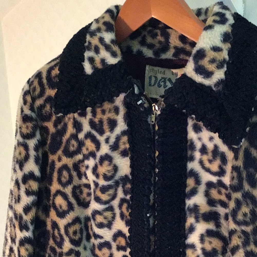 Rare vintage leopard 1960s style by Davis of Boston coat